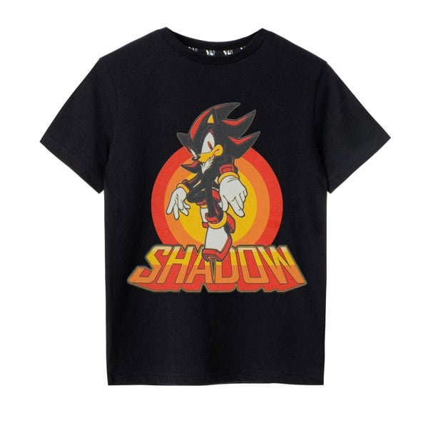 Sonic The Hedgehog Boys Shadow Rings Short-Sleeved T-Shirt - Black