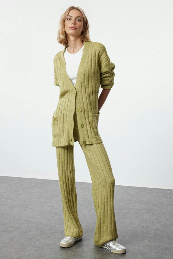WOVCOR 2-Piece Loose Fit Soft Texture Knit Top & Pants Set