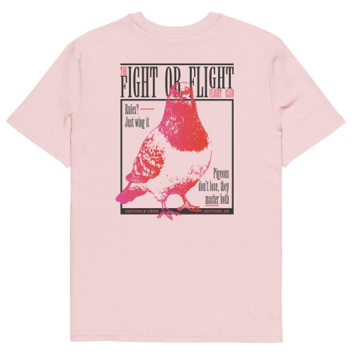 Anchor & Crew 08 Fight Or Flight Club EDITIONS Organic Cotton T-Shirt - Cotton Pink