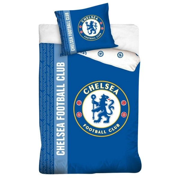 Chelsea FC Reversible Cotton Crest Duvet Cover Set - Royal Blue/White