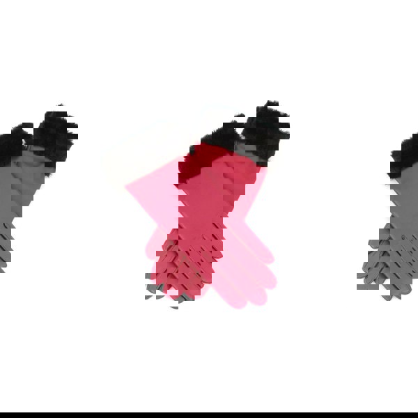 Eastern Counties Leather Womens Debbie Faux Fur Cuff Gloves - Cranberry