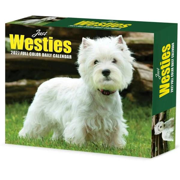 Just Westies Desk Calendar 2027, Desk Calendars, Day To View, Dogs, Gift