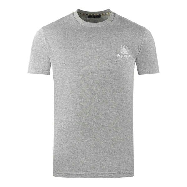 Aquascutum Mens London Aldis Logo T-Shirt - Grey