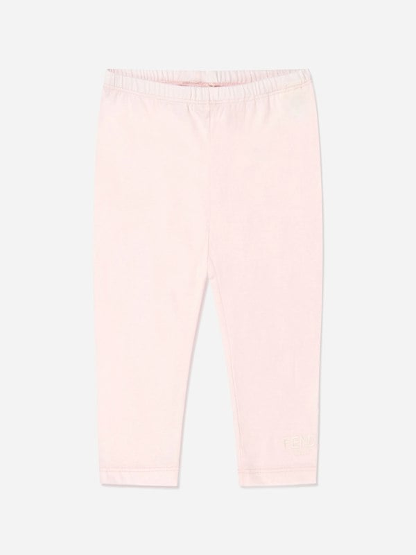 Fendi Kids Fendi Baby Girls Logo Print Leggings