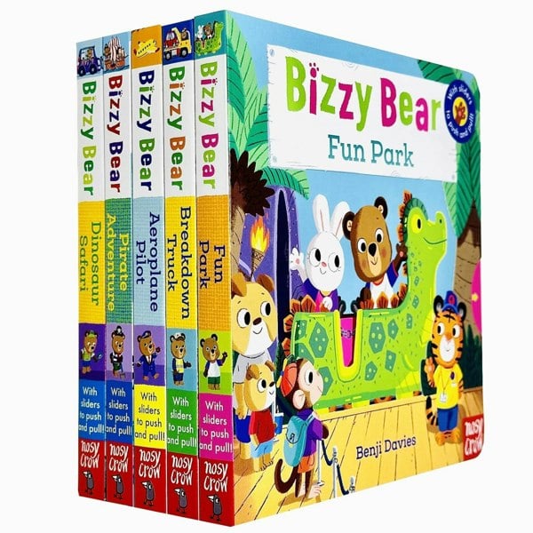 Bizzy Bear Series 5 Book Set Fun Park, Breakdown Truck, Aeroplane Pilot & more