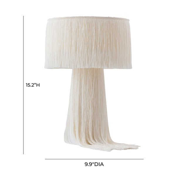 Furniture Edit Atolla Cream Tassel Table Lamp