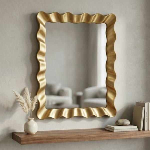 Garden Greatness Relica Gold Wave Wall Mirror