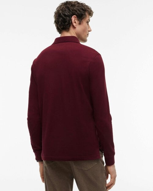 Tommy Hilfiger 1985 Regular Long Sleeve Mens Polo Shirt - Burgundy