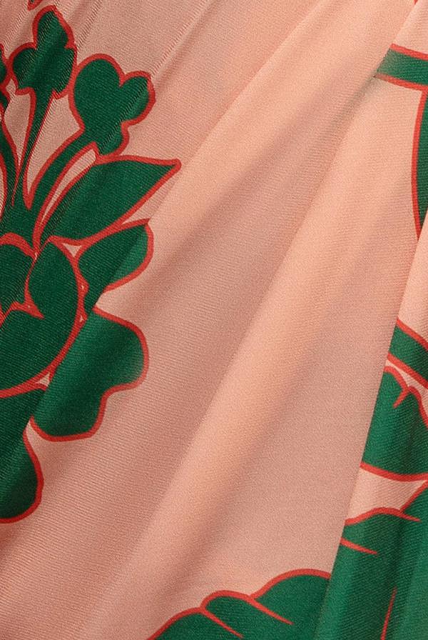 Printed Crossover Maxi Dress - Green DR3602