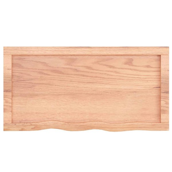 Berkfield Table Top Light Brown 80x40x4 cm Treated Solid Wood Oak