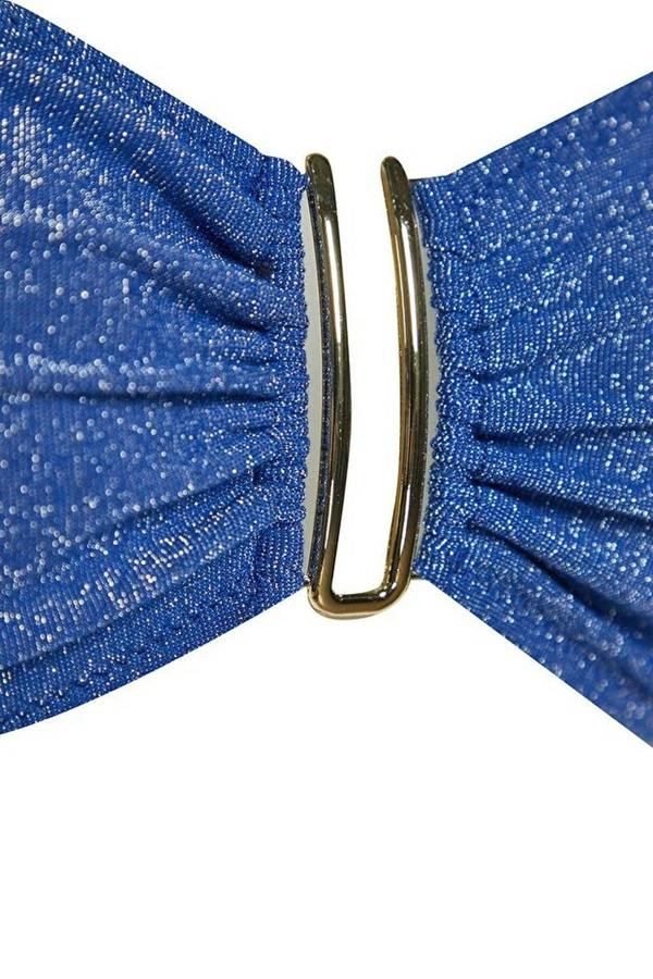 WOVCOR Strapless Padded Regular High-Waisted Bikini Set with Glitter Accessories