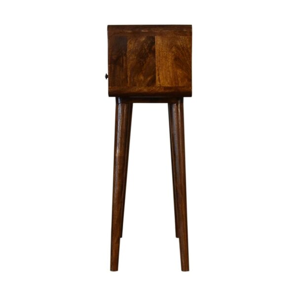 Wyld Haus Venzone Mini Chestnut Console Table 2 Drawers and Open Shelf