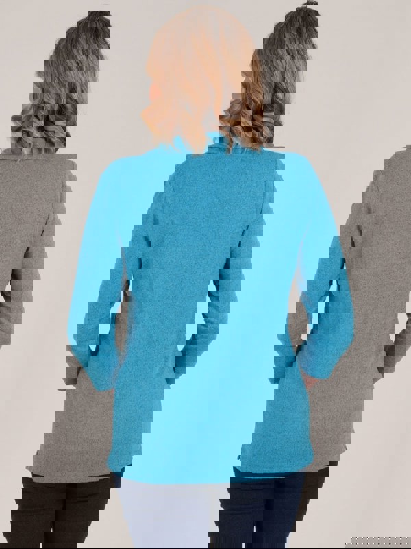 PennyPlain Cowl Neck Top- Aqua