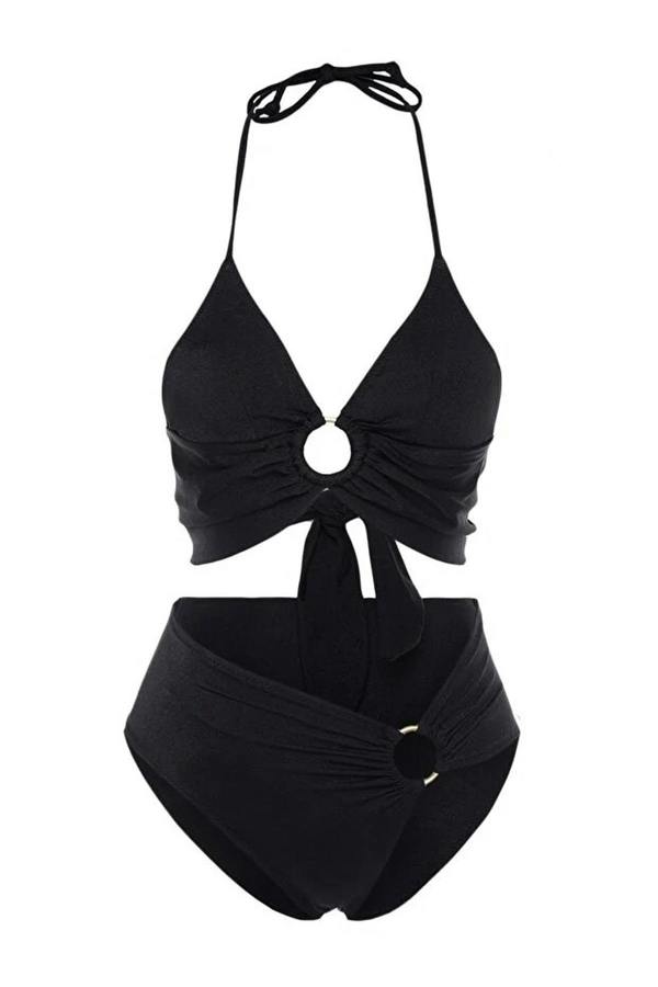 WOVCOR Bralette Padded Regular High Waist Bikini Set with Accessories