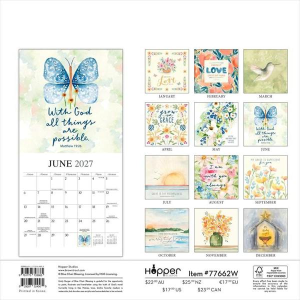 Faith Calendar 2027, Wall Calendars, Month To View, Lifestyle, Gift