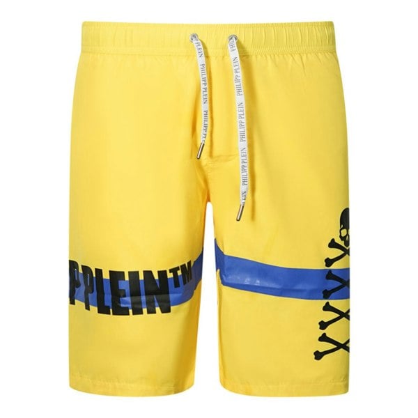 Philipp Plein TM Skull And Bones Swim Shorts - Yellow