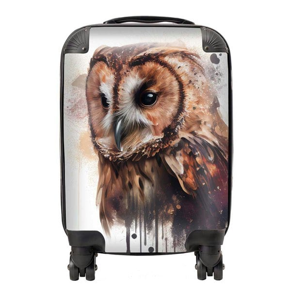 Warren Reed Tawny Owl Face Splashart Light Background Suitcase