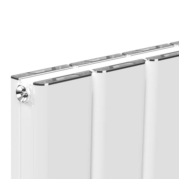 MYHOMEWARE 305mm x 1800mm Double Aluminium Panel Radiator in White - Model Mira - Wall-mounted