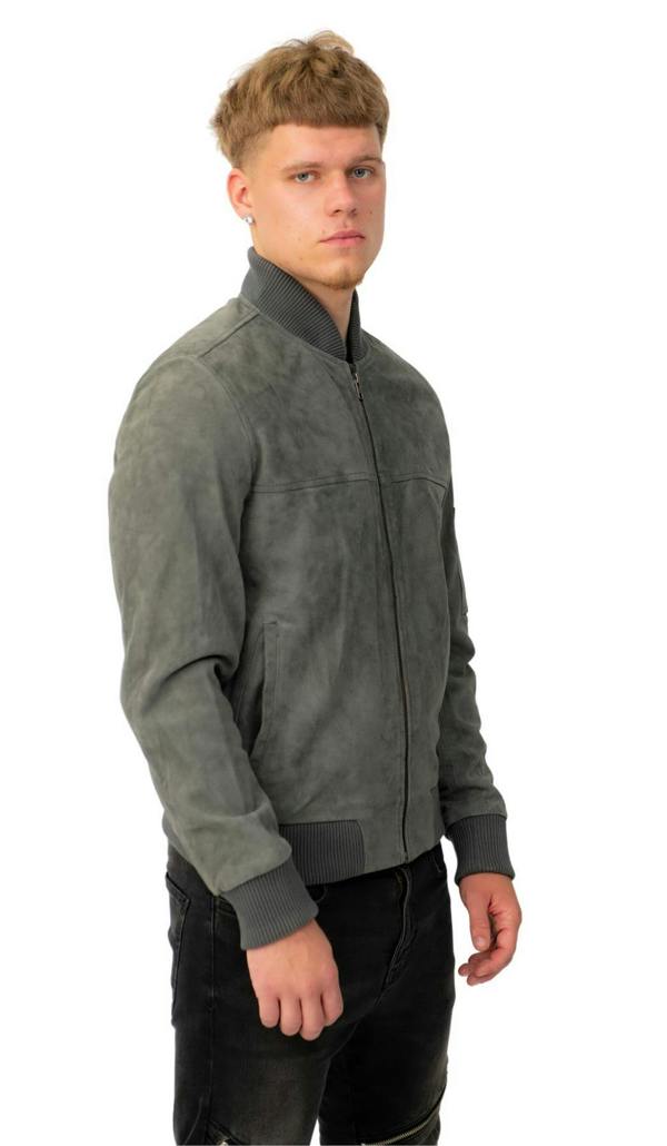 Infinity Leather Mens Goat Suede MA-1 Bomber Jacket-Auckland