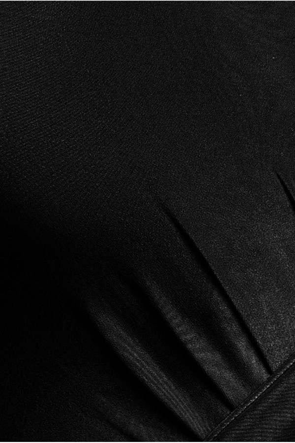 Wrap Front Maxi Slip Dress With Waist Tie-Up - Black DR2250C
