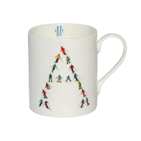 Powderhound Alphabet Ski Mug A