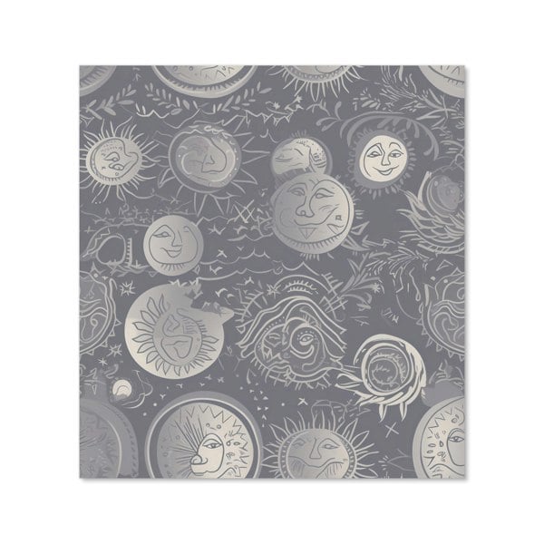 Warren Reed - Designer Sun and Moon in Grey Kitchen Splashback