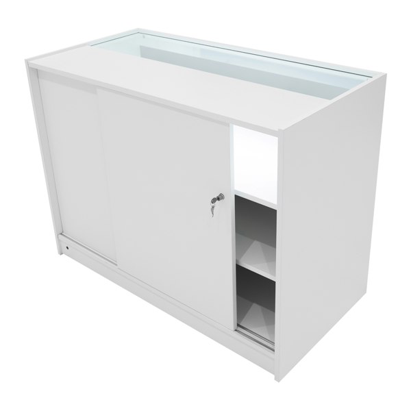 Monstershop Adonis LED Shop Counter Set B1200, C1200 & CM60 - White