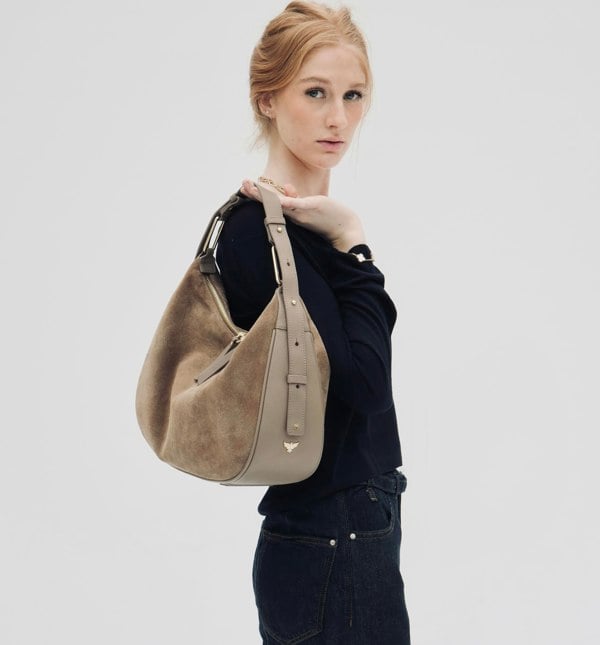 Apatchy London The Charlie Mushroom Suede Bag