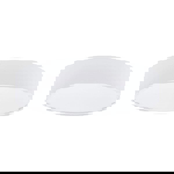 Flush Ceiling Light Colour White Shade White Fabric Plastic Bulb LED 40W Loops