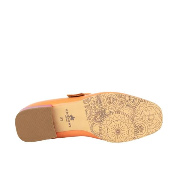 Embassy London Bliss - Coral & Rose - Women's block heel square toe patent leather Mary-Jane