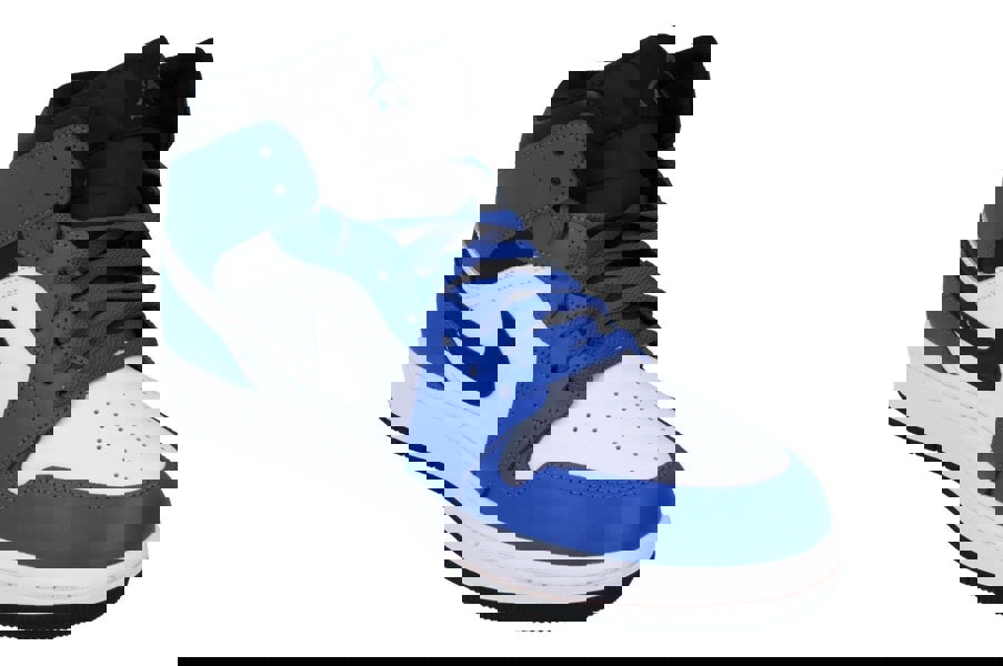 Nike Air Jordan 1 Mid Mens Trainers Dq8426  402 - Game Royal Black White 402 - Photo 3