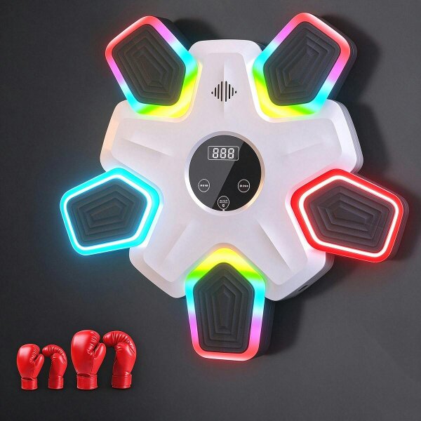 Leaper Smart Musical Boxing Target for Parent-Child Interaction - White