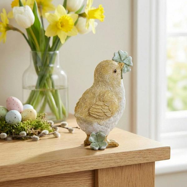 Garden Greatness Springtime Chick With 4-Leaf Clover Ornament