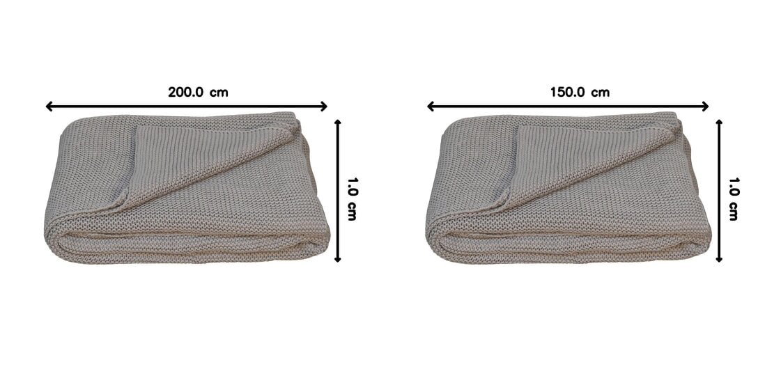 Artisan Furniture Double Grey Knitted Throw