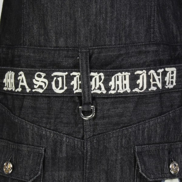 Mastermind Japan Serenade black denim skull detailed dress belted