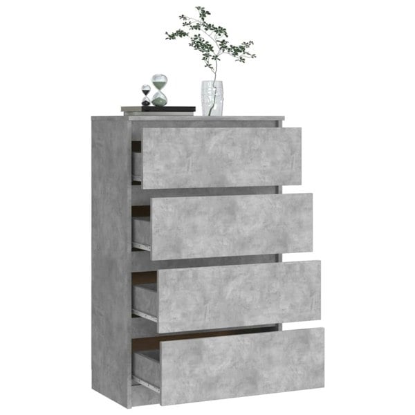 Berkfield Sideboard Concrete Grey 60x35x98.5 cm Engineered Wood