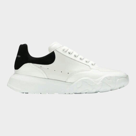 Alexander McQueen Oversized Court Trainer White Black