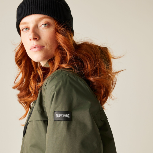 Regatta Women's Romine II Waterproof Jacket - Dark Khaki / Black