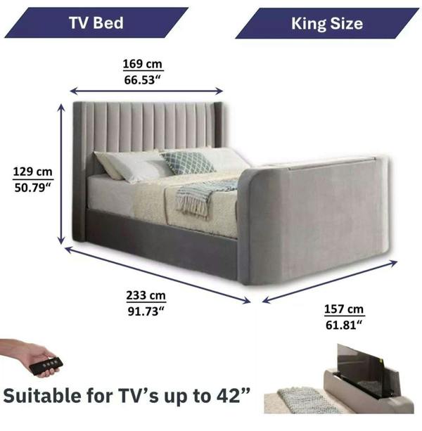 Paradise Beds Luxury  pannel TV Bed