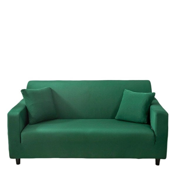 Anyhouz Anyseat 4 Seater Sofa Cover Plain Green Style and Protection For Living Room Sofa Chair Elastic Stretchable Slipcover