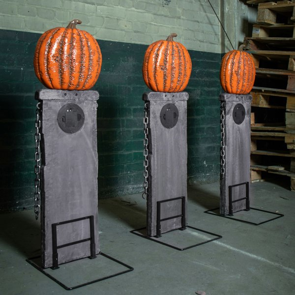 Samuel Alexander 97cm x 1.2m Battery Powered Light up Halloween Pumpkin Fence with LEDs