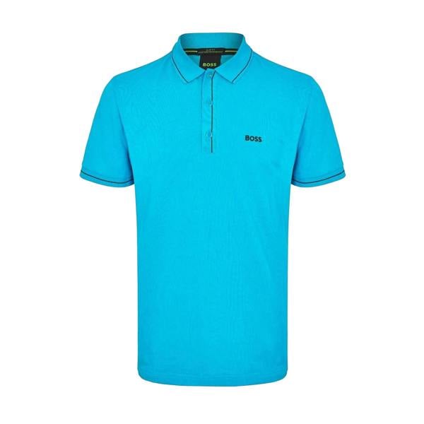 Boss Mens Paule Polo Shirt - Turquoise/Aqua - 