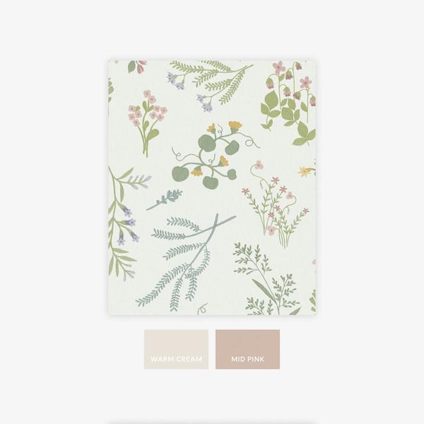 Next Ivory Stitch Floral Wallpaper