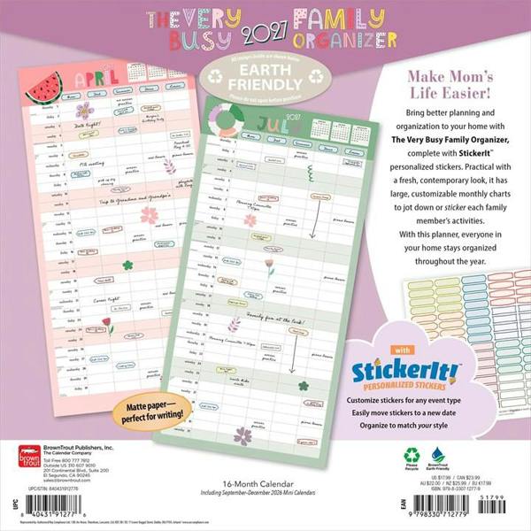 The Very Busy Family Organiser 2027, Family Planners, Month To View, Family, Gift