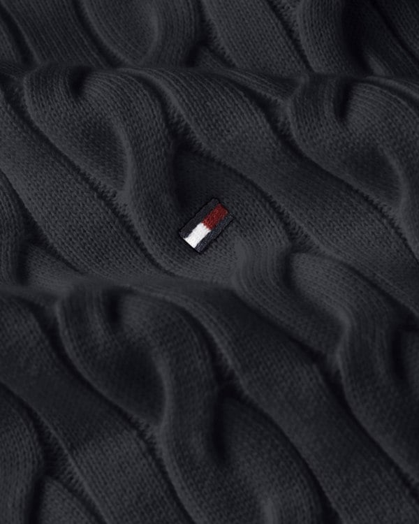 Tommy Hilfiger Classic Cable Mens Crew Jumper - Desert Sky