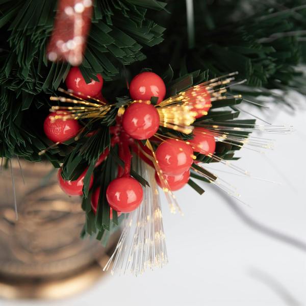 2ft to 6ft Fibre Optic Christmas Tree with Ribbon Bows and Star Topper, Green image 5