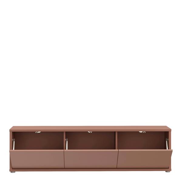 Furniture To Go Alice Springs Wide TV Cabinet with 3 Doors Push-to-Open in Terracotta