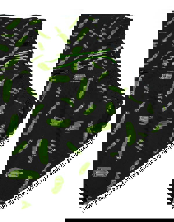 Rick And Morty Mens Black Pickle Rick Swim Shorts