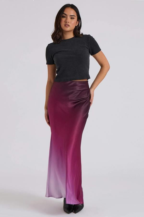 Urban Bliss Ombre Bias Cut Maxi Skirt