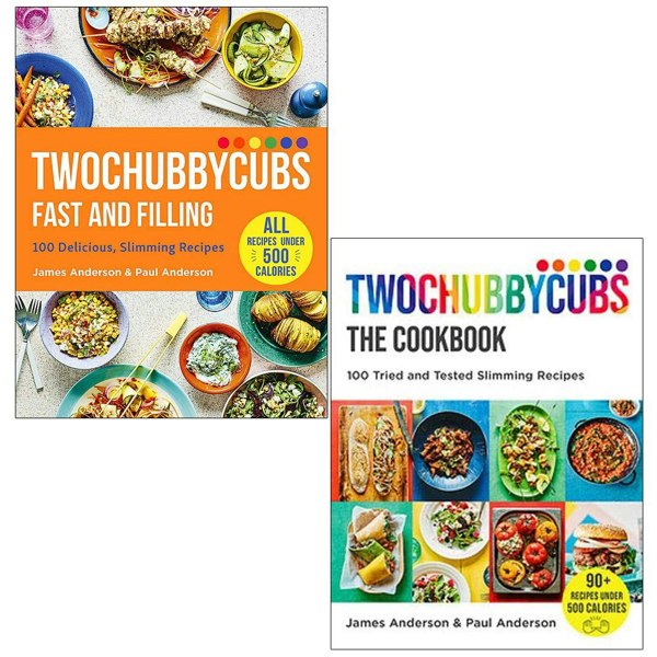 Twochubbycubs Fast and Filling & Twochubbycubs The Cookbook By James and Paul Anderson 2 Books Set